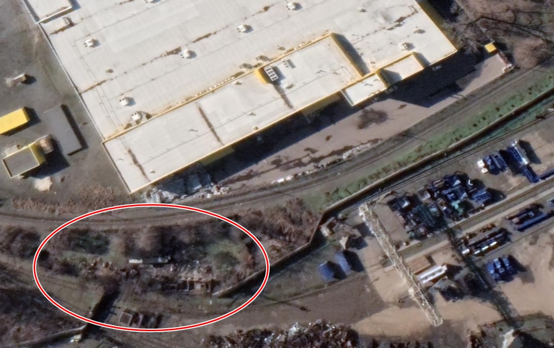 Залізничний вузол, куди, на думку деяких росіян, потрапила ракета.