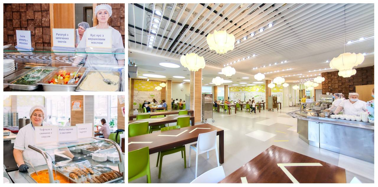 Так выглядит общепит в элитной частной школе Киева.
