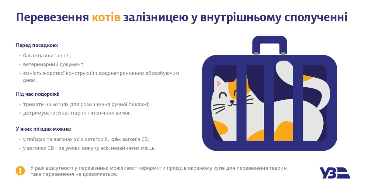 Как перевезти кота в поезде по Украине.