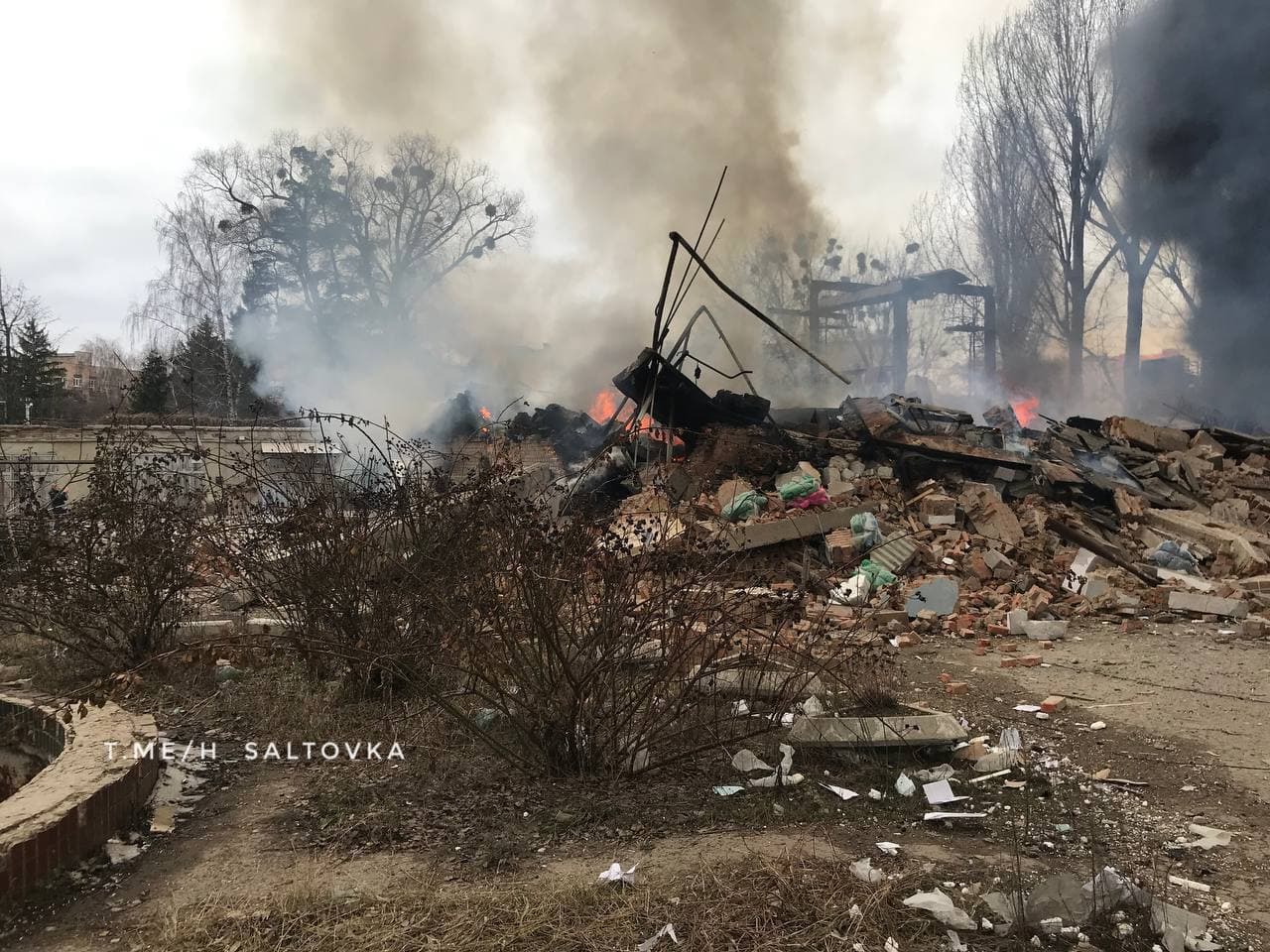 Последствия обстрелов по ул. Шевченко, 235.