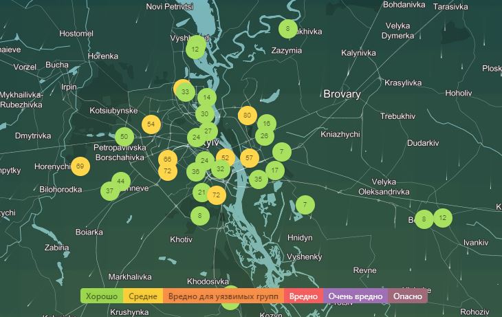 Стан повітря у Києві