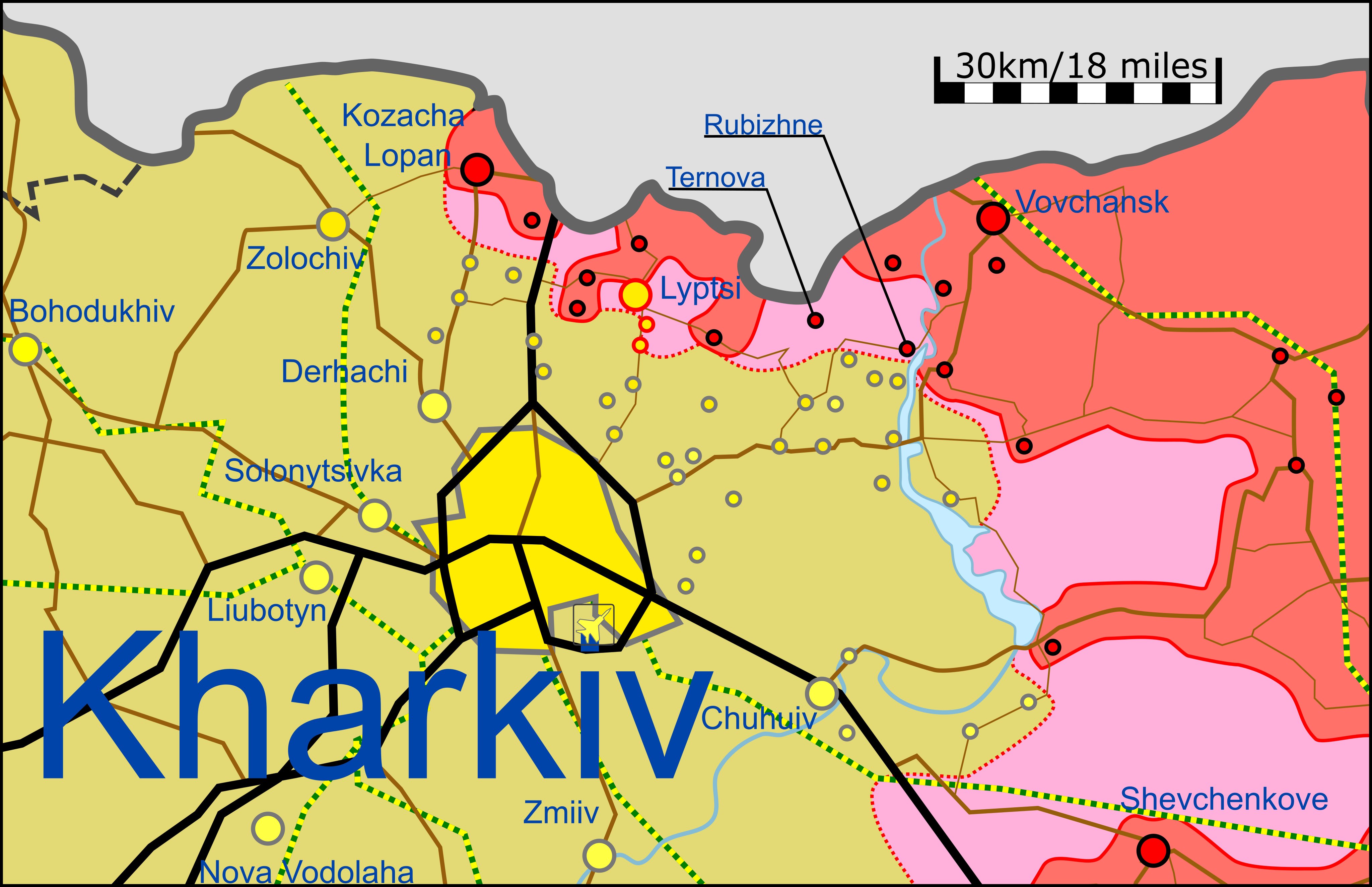 Харьков карта боевых