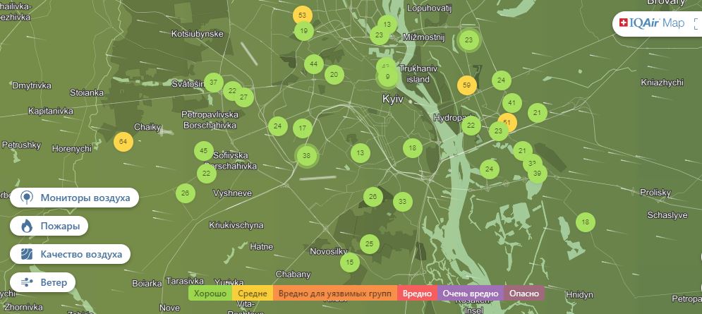 Яка ситуація з торф'яними пожежами у Київській області