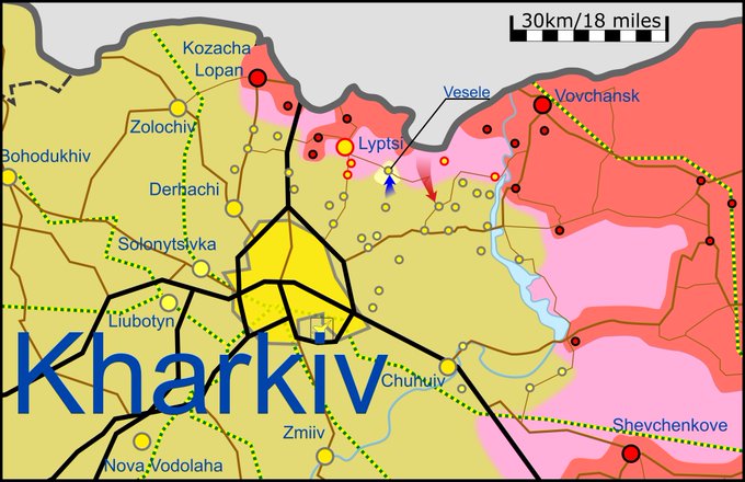 Карта бойових дій в Україні 3 червня