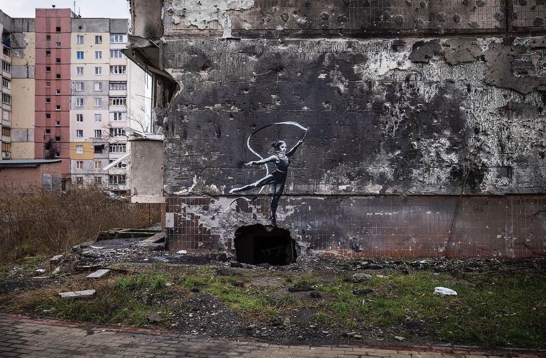 Таємничий Бенксі намалював нове графіті у Бородянці