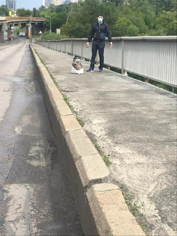 Появлось фото минера моста. Фото: Киев LIVE