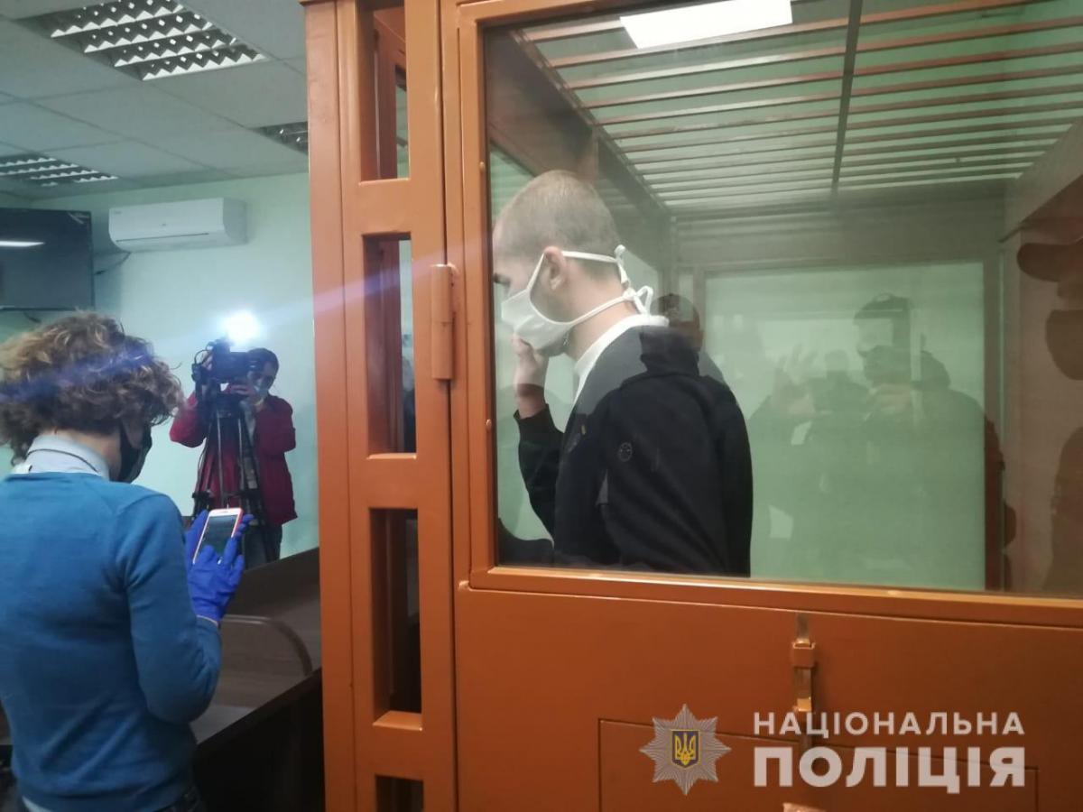 Один из задержанных. Фото: Национальная полиция