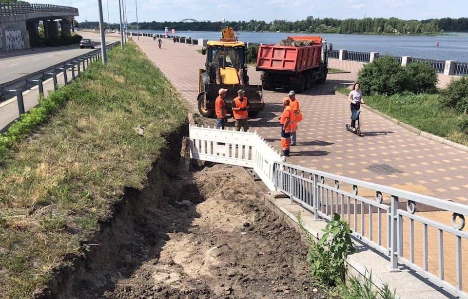 Вот так сейчас выглядит место проведения работ. Фото: Департамент транспортной инфраструктуры КГГА