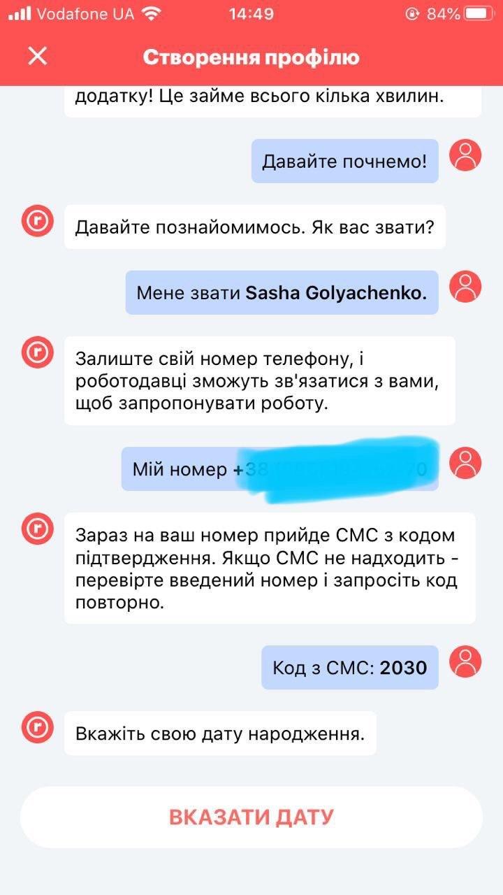 Вот так выглядит чат-бот. Источник фото: Vgorode