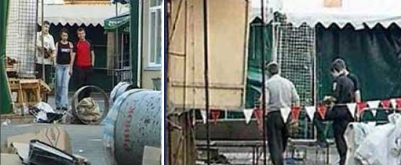 Кадры с рынка после взрывов. Источник фото: "Украинская правда"