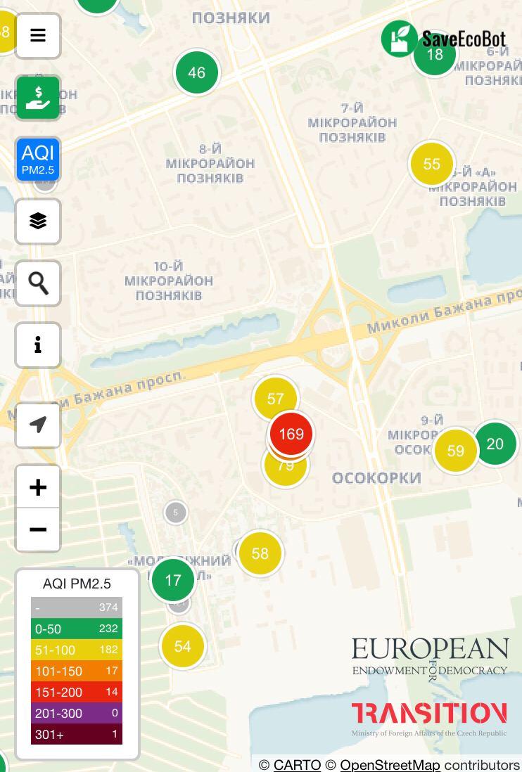 Скриншот из сервиса SaveEcoBot. Источник фото: Vgorode