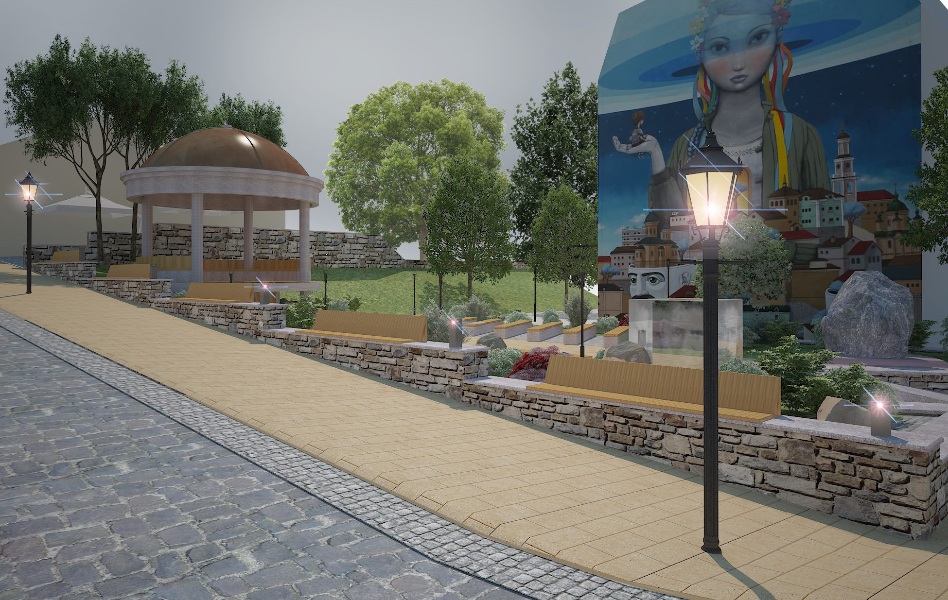 По-новому: в КГГА показали, как может выглядеть сквер имени Слипака  фото 1