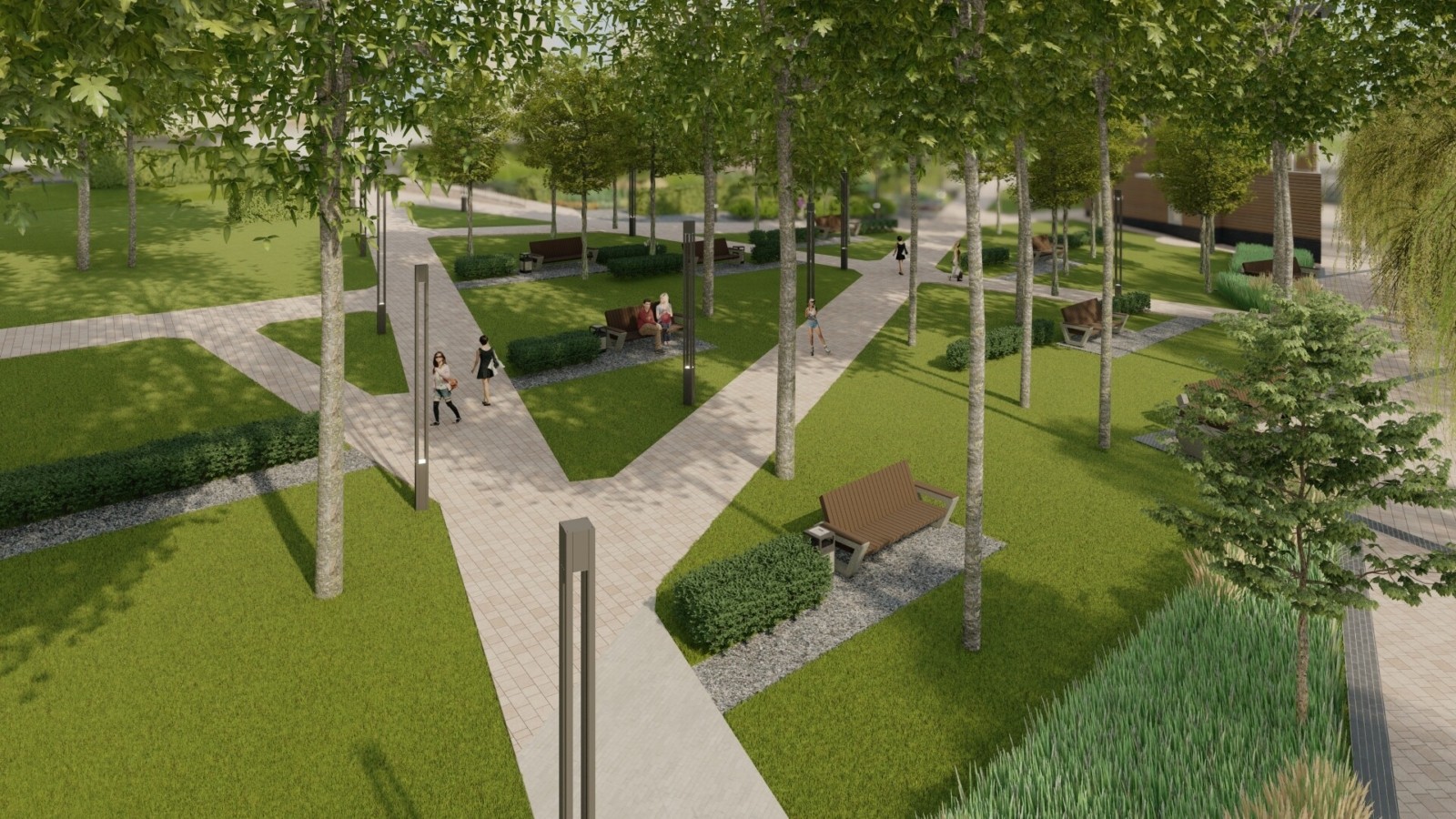 Новые дорожки и много зелени: как будет выглядеть обновленный парк имени Рыльского  фото 7 6