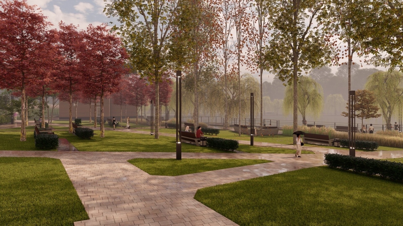 Новые дорожки и много зелени: как будет выглядеть обновленный парк имени Рыльского  фото 1