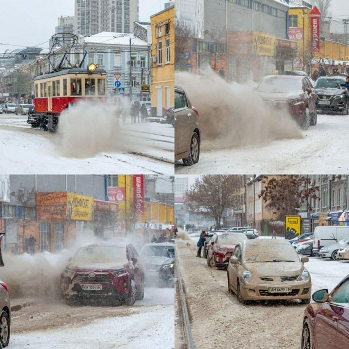 Не выдержал: на Подоле загорелся трамвай-снегоочиститель фото 1