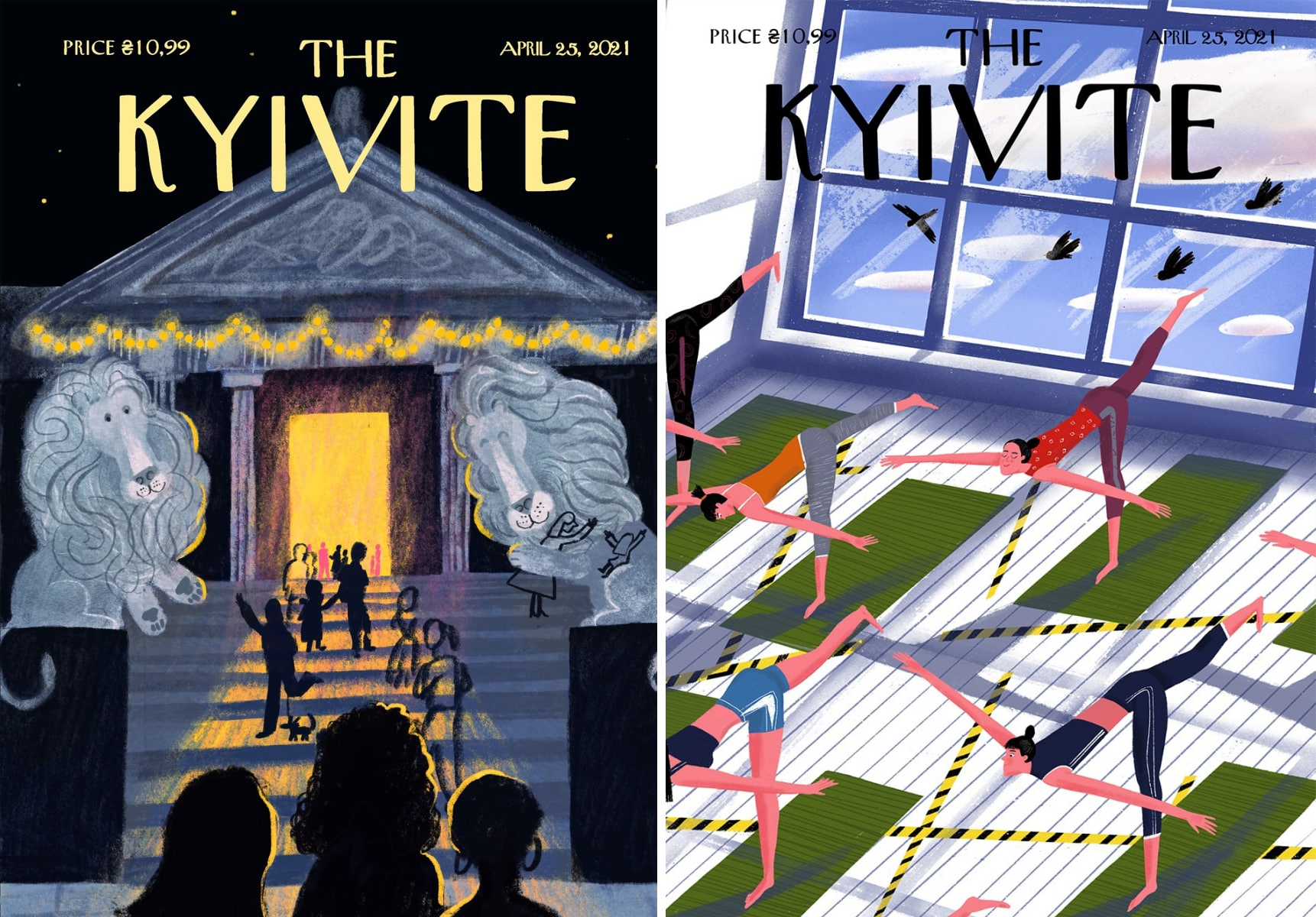 Картины "Киев после пандемии". Фото: Facebook Сергея Майдукова