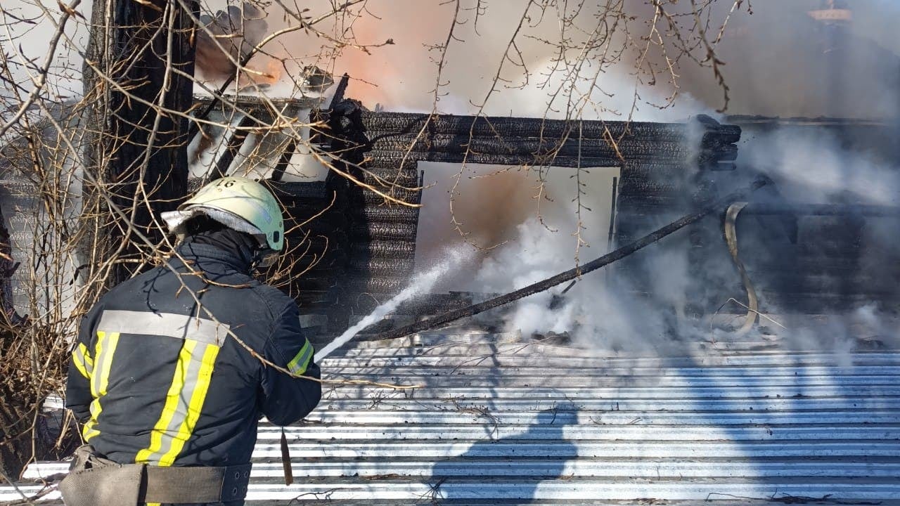 Пожар в Гидропарке. Фото: ГСЧС Киева