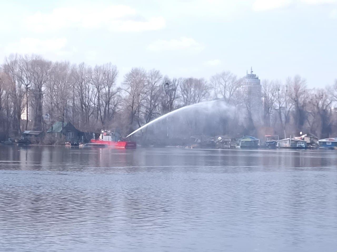 Пожар на Собачем острове. Фото: ГСЧС