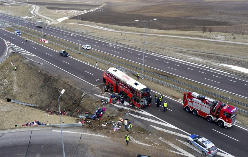 Авария украинского автобуса в Польше. Фото: PAP/Darek Delmanowicz