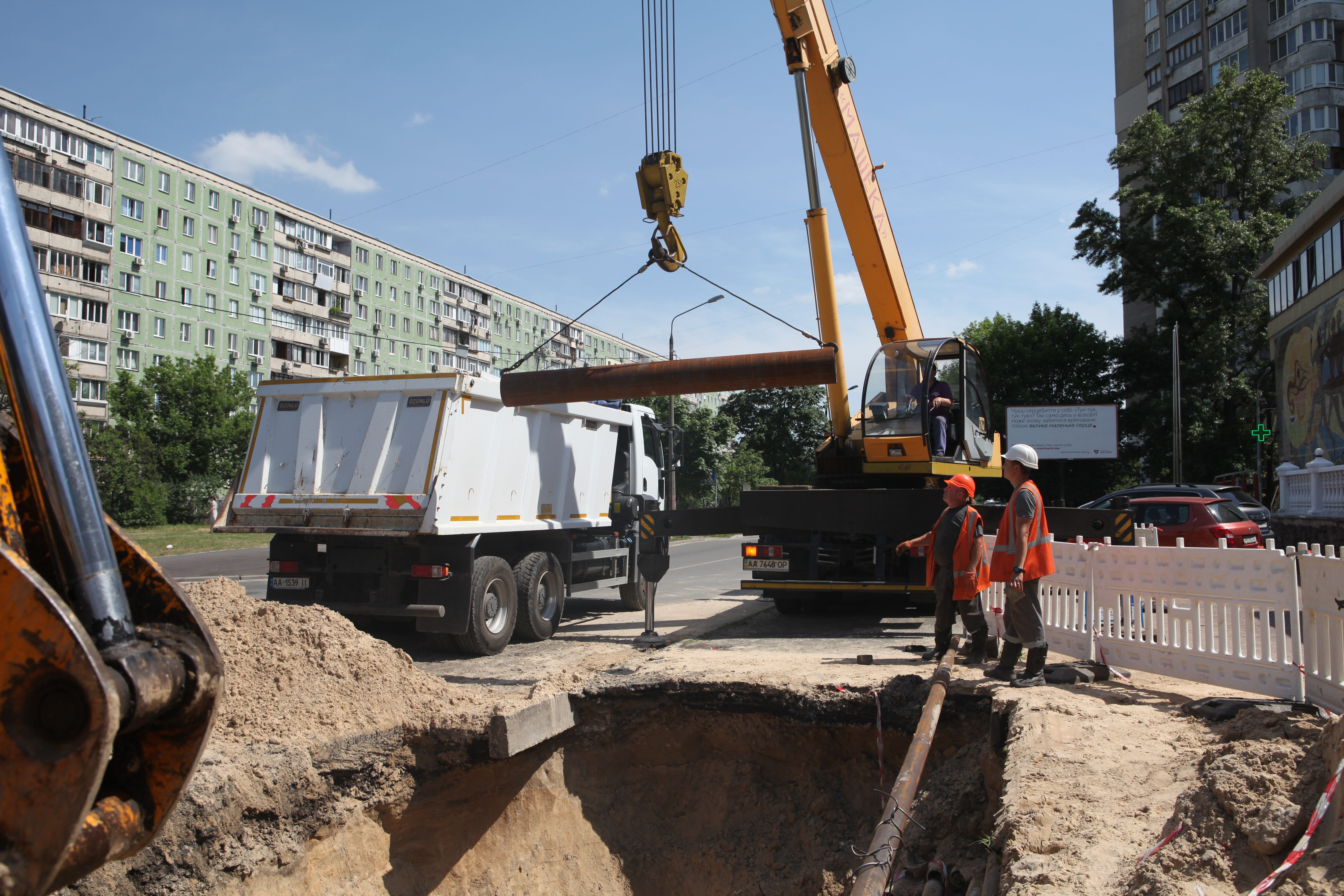 Аварию водопроводной сети в Дарницком районе успешно ликвидировали. Фото: Киевводоканал