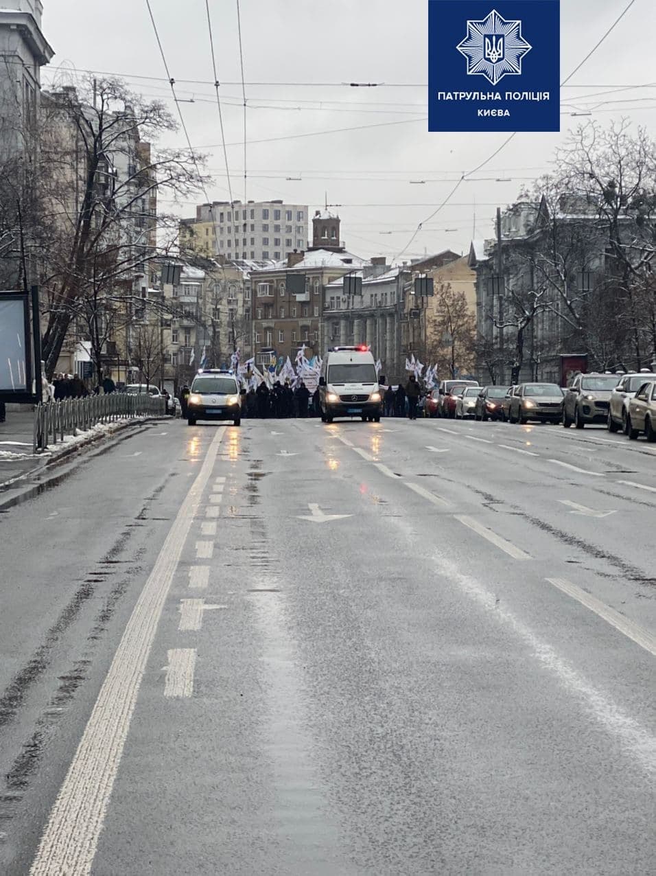 Митинг предпринимателей. Фото: Патрульная полиция Киева