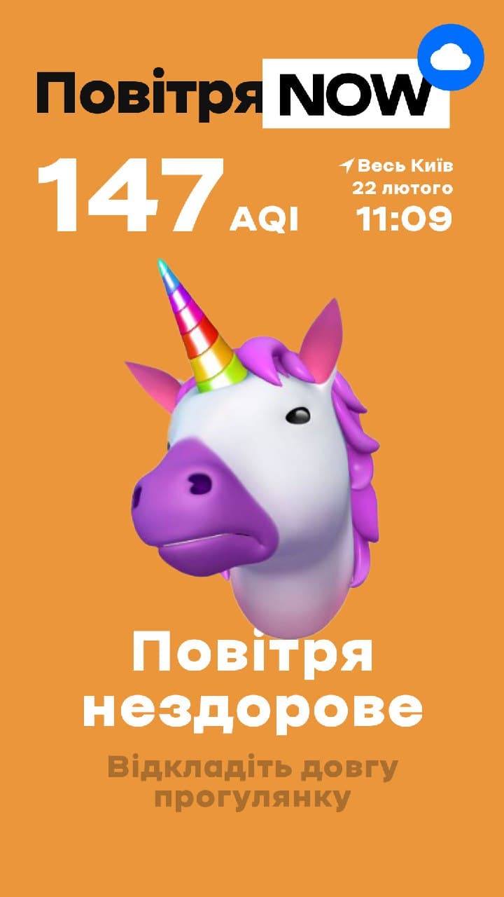 Загрязнение воздуха в Киеве. Фото: Якість повітря у Києві NOW