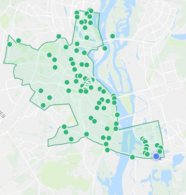 Аренда самокатов. Фото: скрин с приложения Bolt