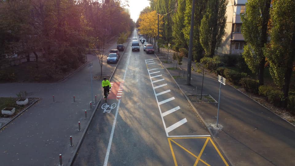 Новая велодорожка. Фото: Facebook Александра Густелева 
