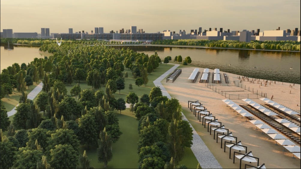 Проект благоустройства острова "Оболонь". Фото: КГГА