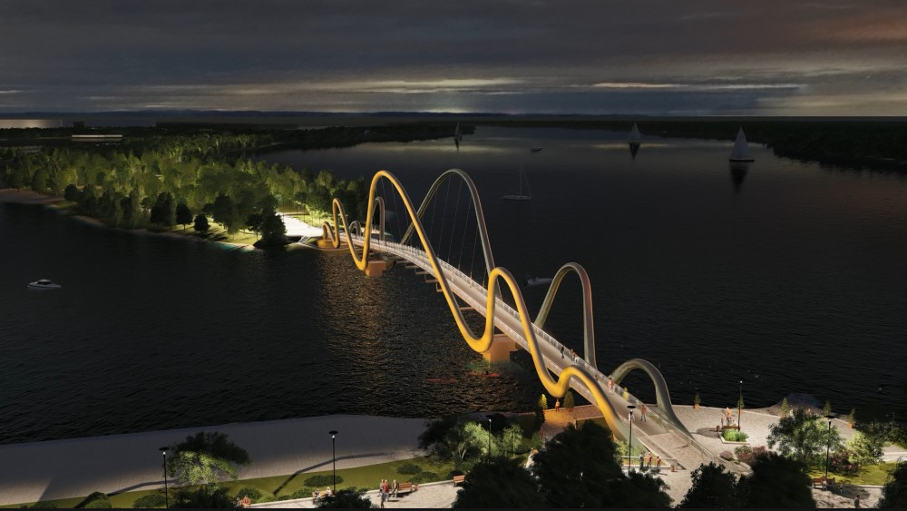 Мост на Оболони. Фото: КГГА