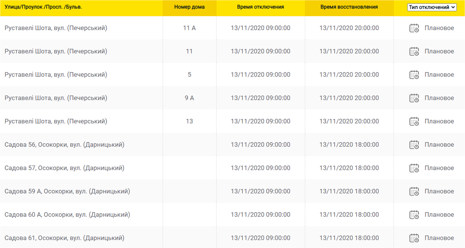 Отключение света 13.11 в Киеве. Фото: ДТЭК