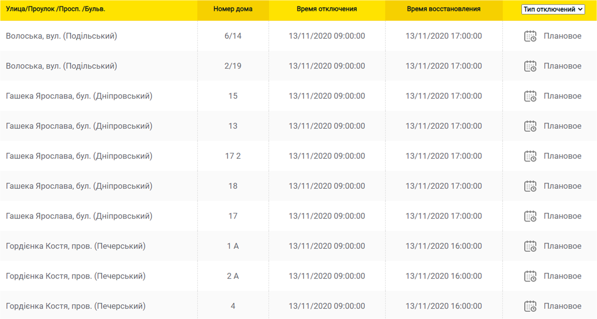Отключение света 13.11 в Киеве. Фото: ДТЭК