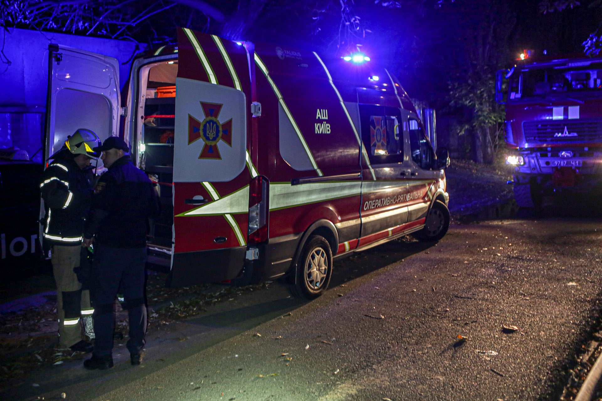 Пожар в Киеве. Фото: ГСЧС