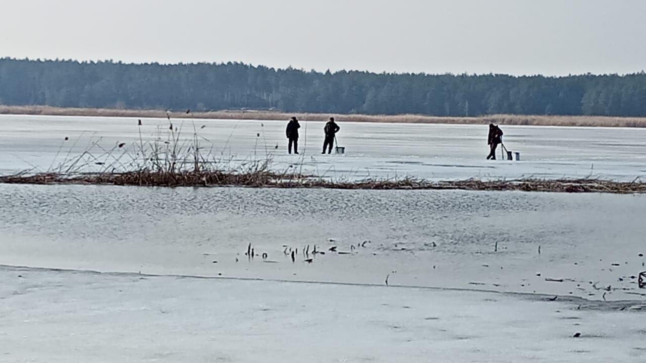 В Киевской области спасли шестерых рыбаков, которые откололись на льдине - Фото: ГСЧС Киевской области