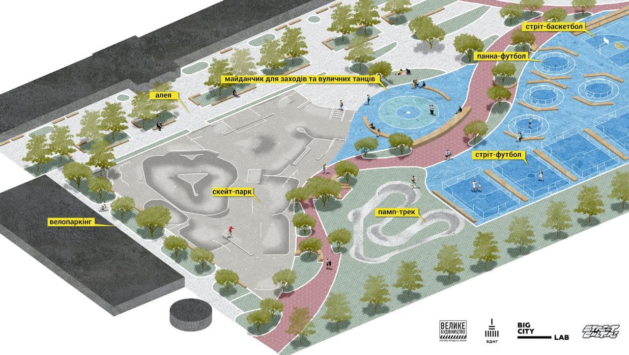 Потренишь и потанцуешь: как будет выглядеть новый урбан-парк на ВДНГ фото
