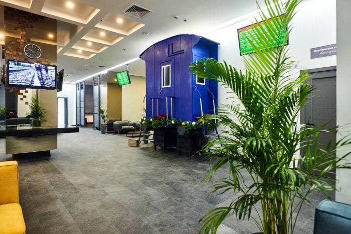 Новая лаунж-зона на ж/д вокзале в Киеве.