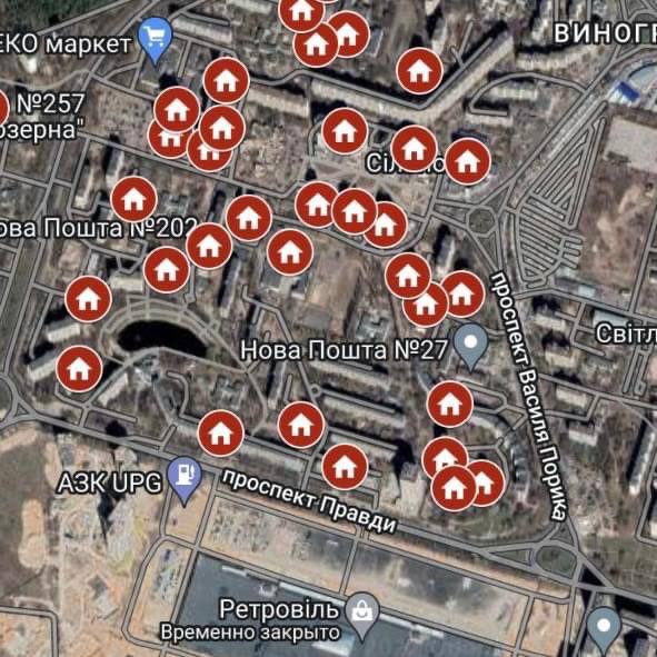 Ближайшие укрытия возле зданий ТРЦ в Киеве: карта.