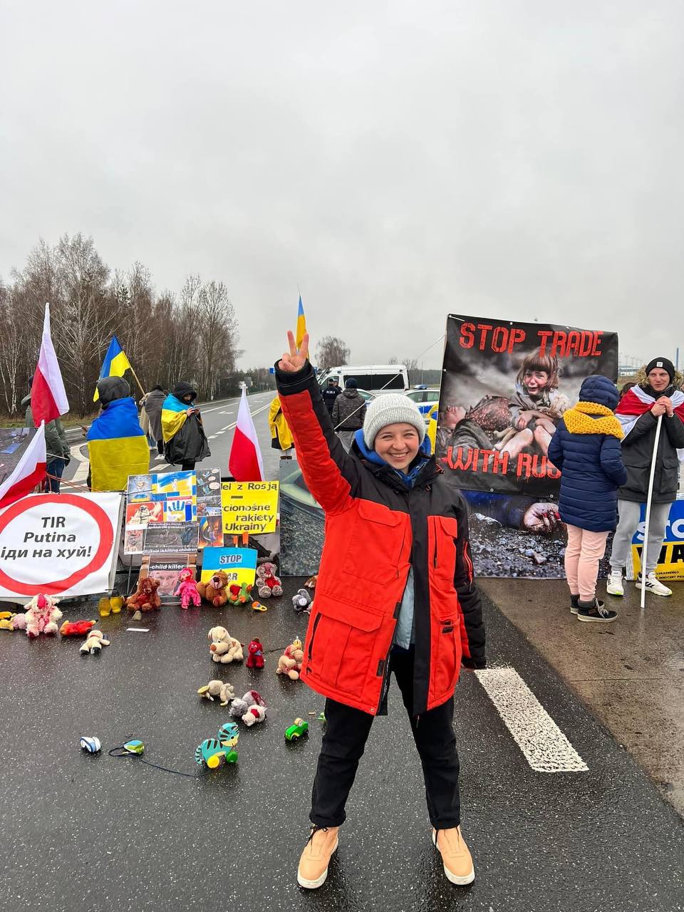 Украинская активистка Наталья Панченко, которая была соорганизатором блокады грузовиков страны-агрессора на польско-белорусской границе.