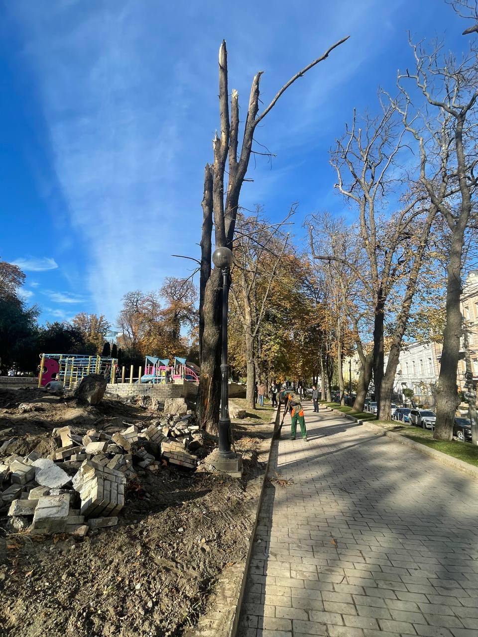 Какой ущерб понес парк имени Тараса Шевченко в результате ракетной атаки.