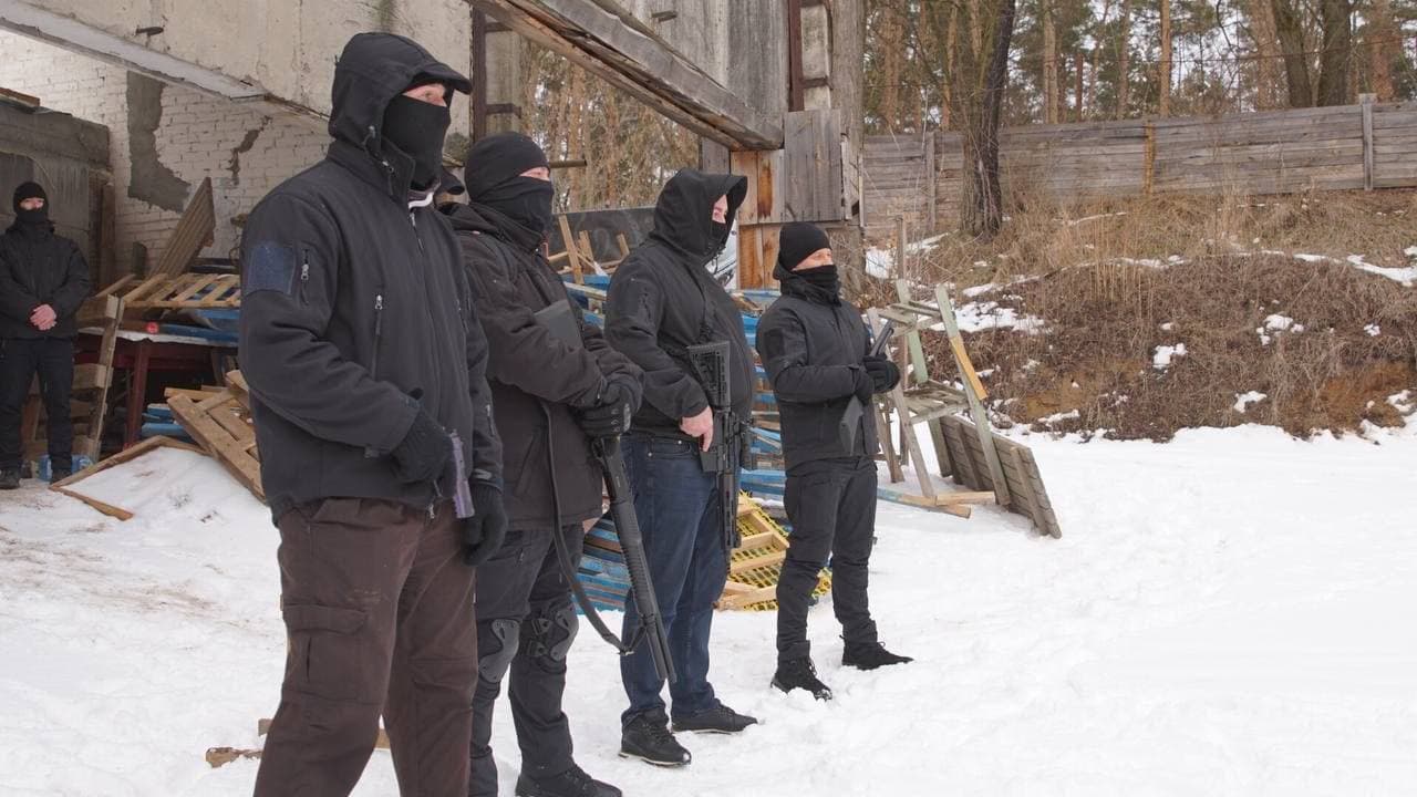 Военные учения по гражданской обороне в Киеве || Фото: Telegram-канале Нацкорпус.