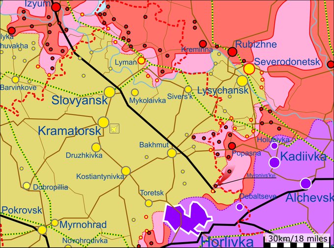 Карта боевых действий май