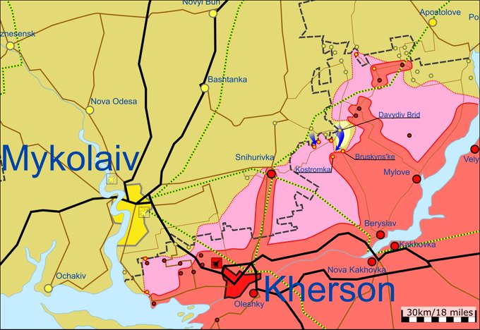 Карта боевых действий на Украине 30 мая.