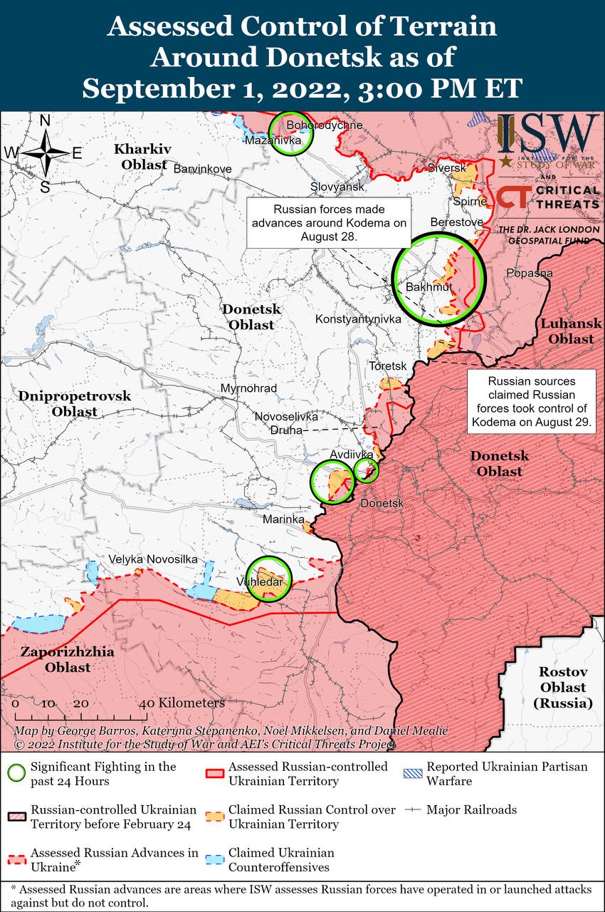 Киев карта боевых действий