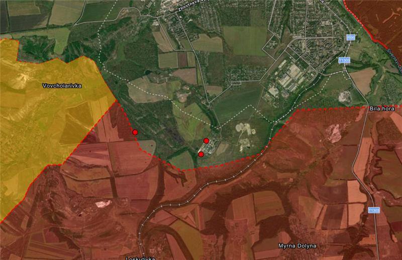 Карта боевых действий в Украине 26 июня