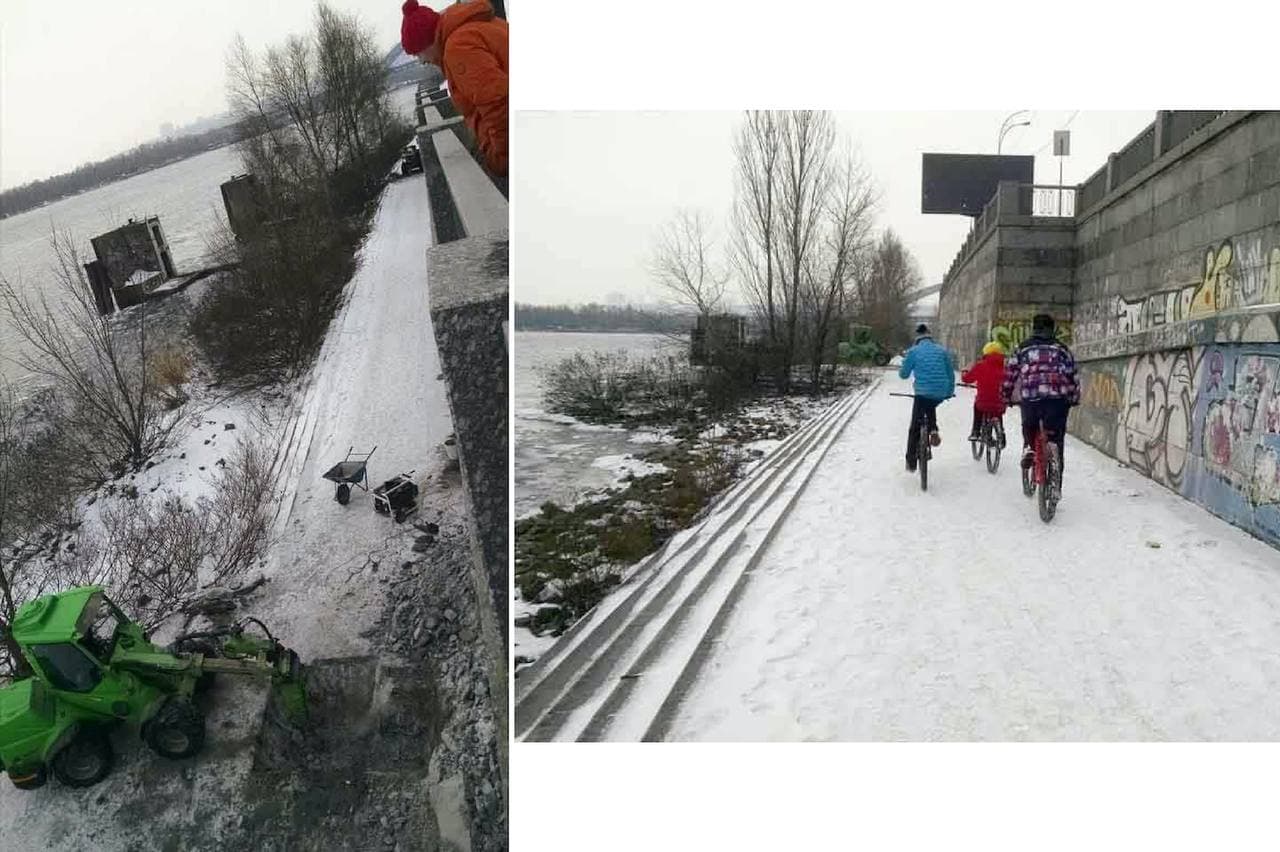 Улицу Набережно-Рыбальскую в Киеве 