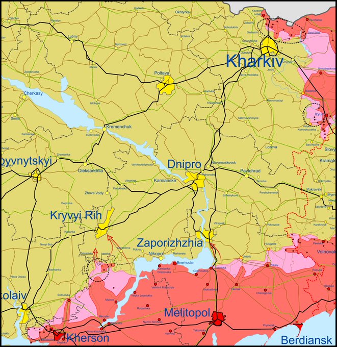 Карта боевых действий в Украине 6 мая.