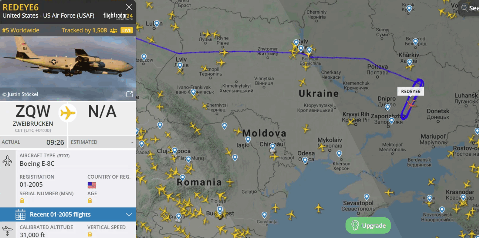 Над Киевом пролетели американские военные самолеты