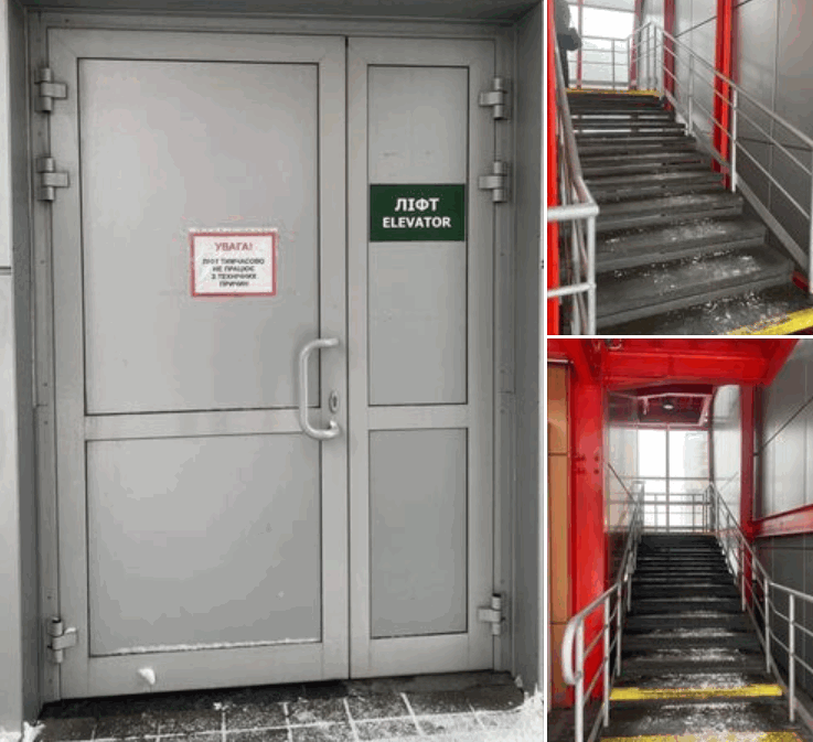 В современных переходах над линией скоростного трамвая не работают лифты