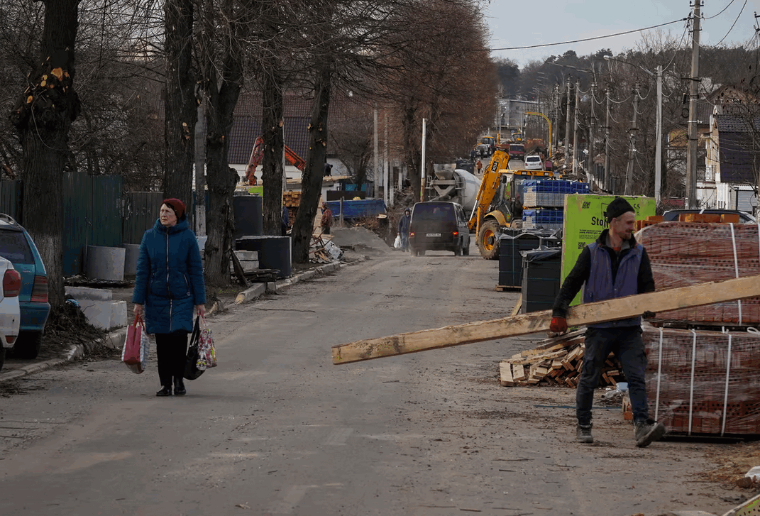 Улица Вокзальная в Буче сейчас.