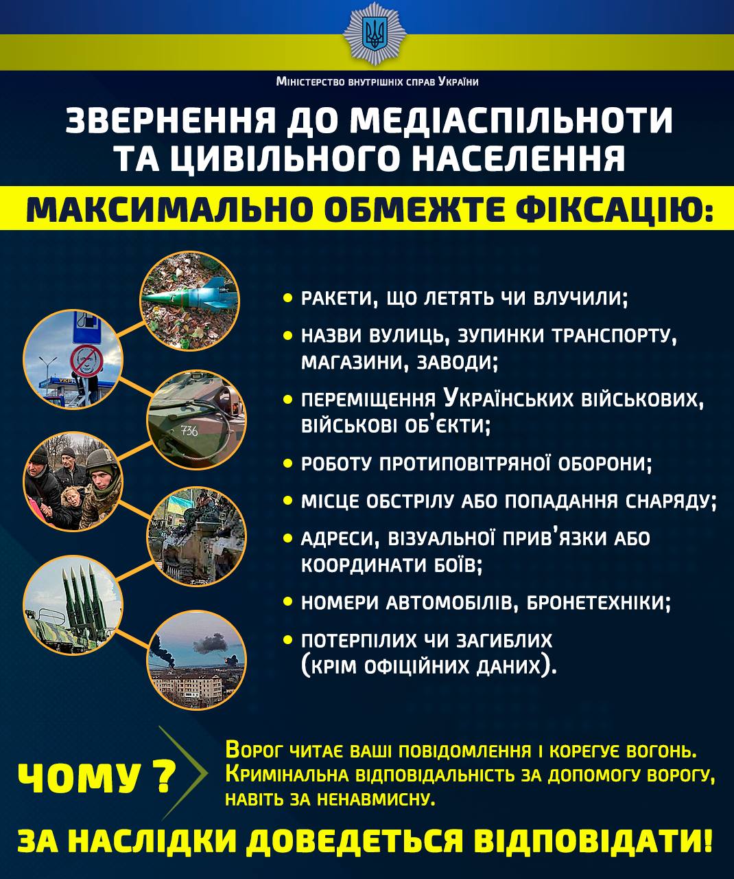 Почему нельзя делиться в соцсетях информацией о ракетных ударах и обстрелах фото 1